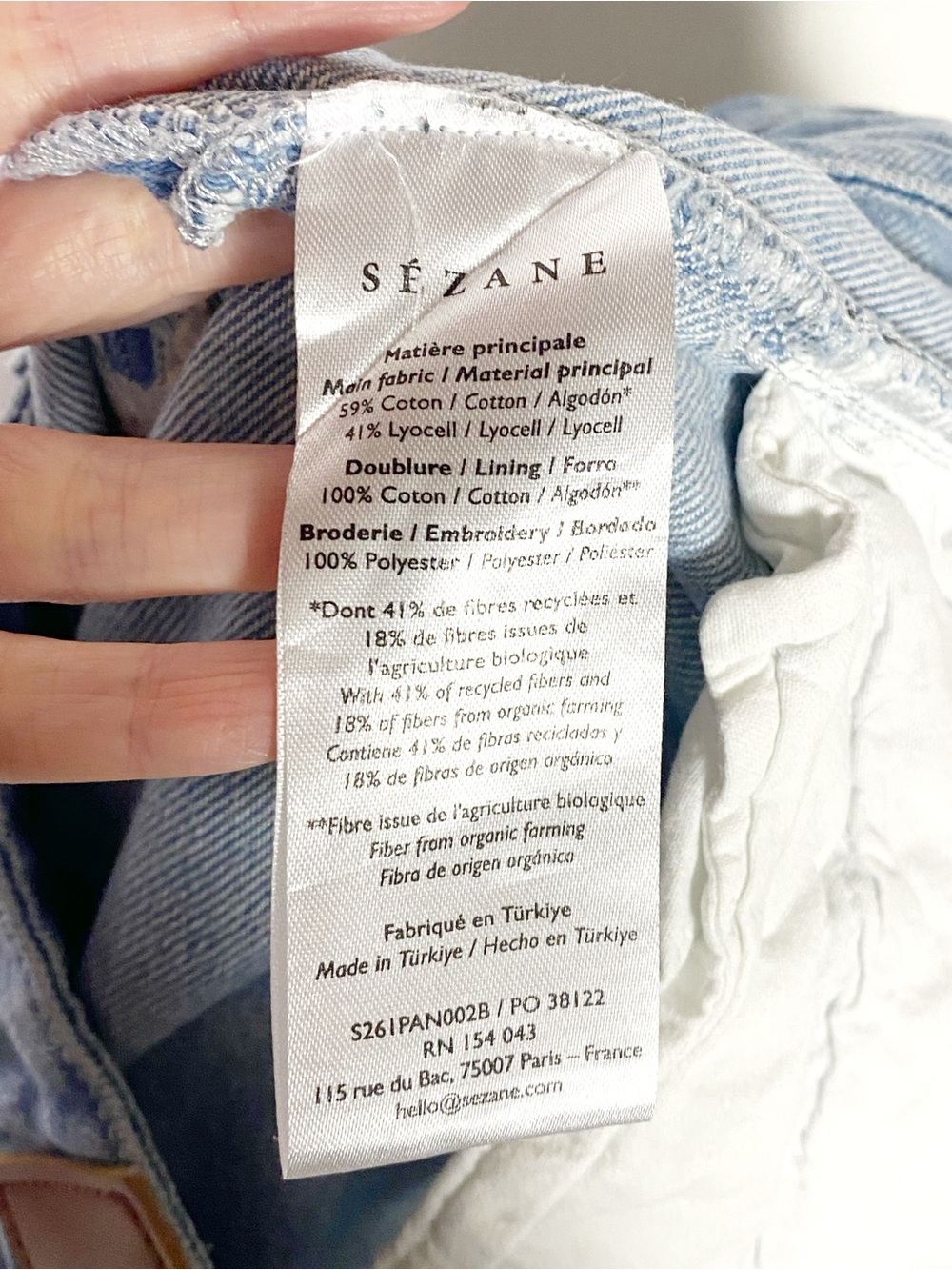 Sezane x Sea Valentin Embroidered Trouser Jeans - Picture 7 of 7
